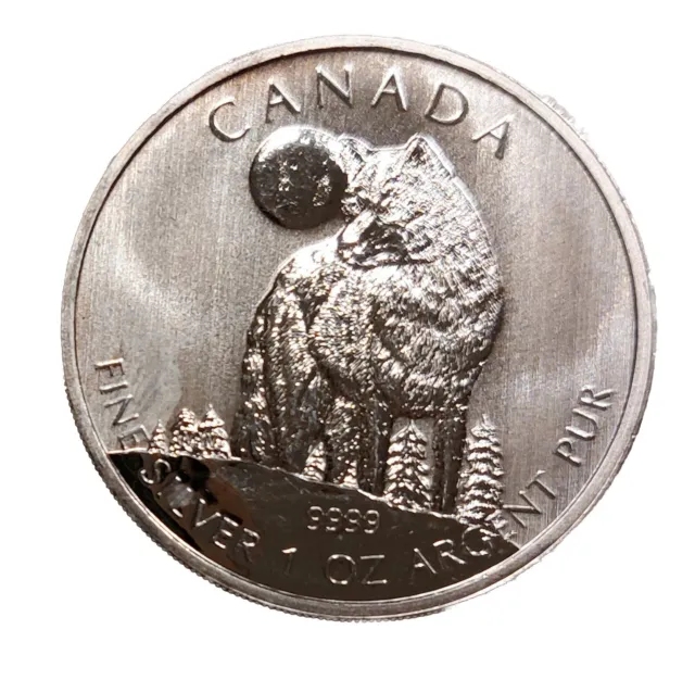 Kanada 5 Dollars, 1oz 2011 Münze,Wolf Fell moon, Silber