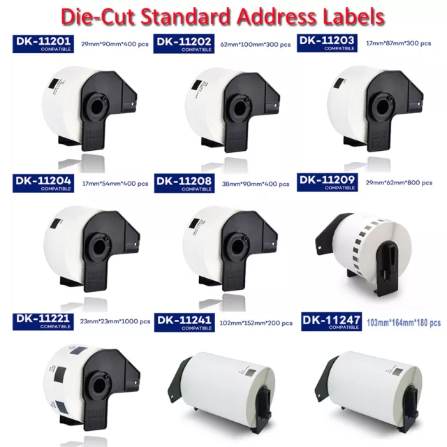 Continuous Label Roll for Brother DK-22205 DK-11241 DK-11247 for QL-570 QL-700