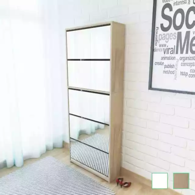 Mueble Zapatero con Espejo 5 Niveles Estantería Armario de Zapatos vidaXL