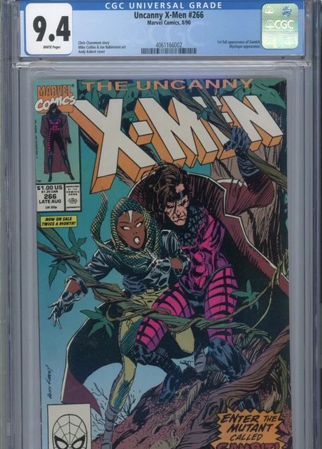 Uncanny X-Men #266 Nm 9.4 Cgc White Pages 1St Full App. Of Gambit Claremont Stor