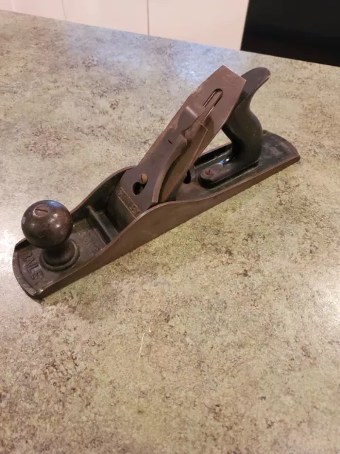 Vintage Stanley Bailey No. 5 Smooth Bottom Wood Plane 14"