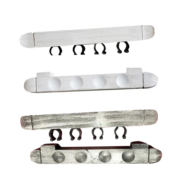 2 Pièces 4  Rack Stockage Cue Clips Support En Bois Tige Organisateur Stand