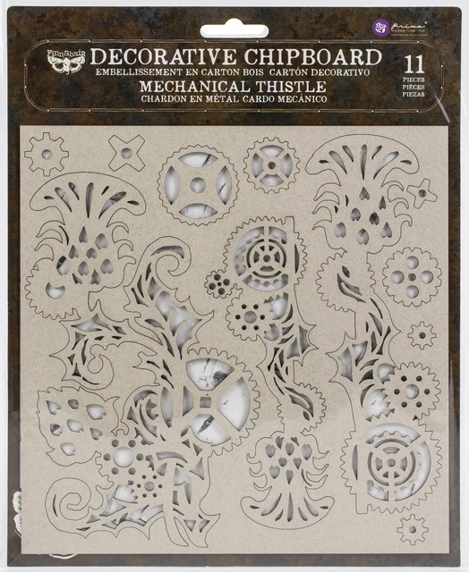 Cardo mecánico mecánico de aglomerado decorativo Finnabair, paquete de 11/paquete, paquete de 3