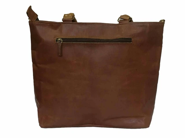 Femmes Sac Bandoulière Cuir Véritable Vintage Messager Sac à Main 3