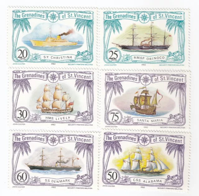 Grenadines De St.Vincent, Ensemble De 6 Timbres, MNH, Ah 396