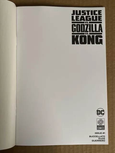 Justice League Vs Godzilla Vs Kong #1 Blank  Variant 1St Print Dc Comics (2023)