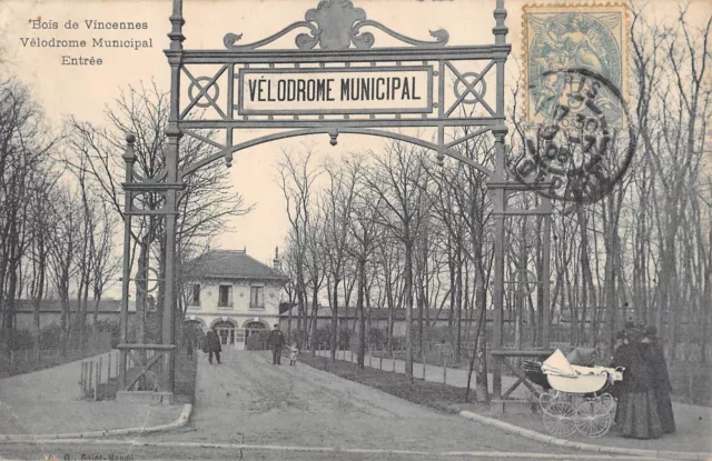 Cpa 94 Bois De Vincennes / Velodrome Municipal / Entree