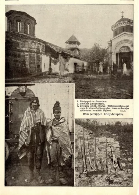 1. WK Vom serbischen Kriegsschauplatz Semendria Dammhaus Bilddokumente 1915