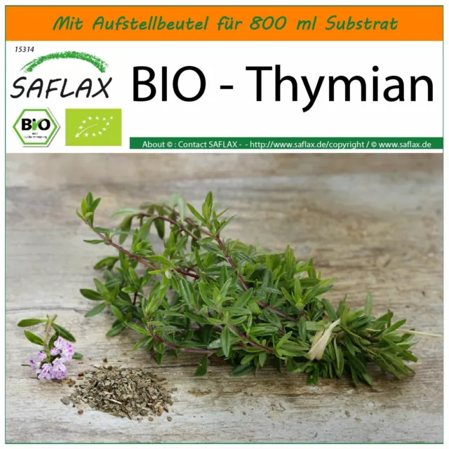 SAFLAX Garden in the Bag - BIO - Thymian - Thymus - 800 Samen