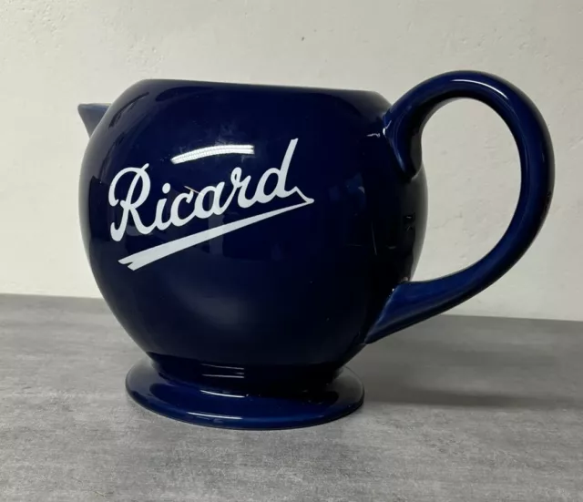 RICARD grand Pichet broc Bleu 3 litres céramique NEUF