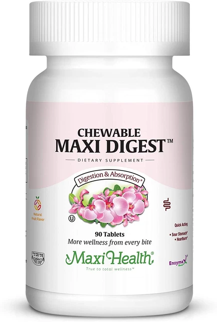 Health Chewable Digest - Natural Digestive Enzymes - Quick Acting - 90 Chewies -