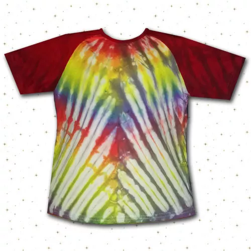 T-shirt bambini arcobaleno cosmica tigre tie tie tie tiye età 5-6 bambini hippy BOHO