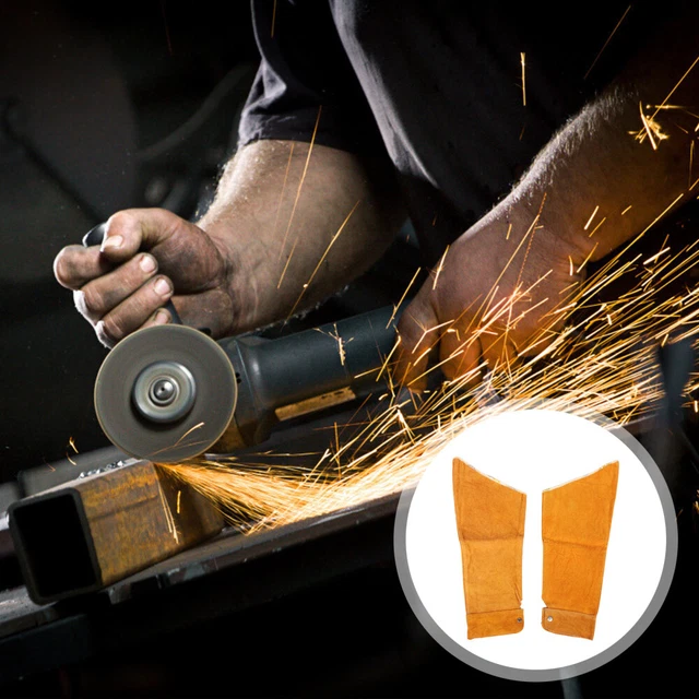 Welder's Sleeves Two Layers Cowhide Work Heat Resistant