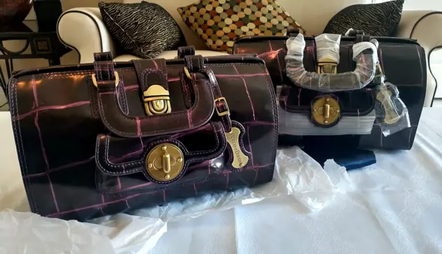 Rocco e Dante Dr. Phil Bag Handbag Italian Purple Crocodile Leather Tara Sauvage