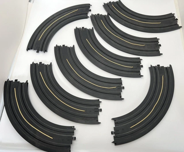 TYCO SLOT CAR Race Track, 8 PIECE CURVE LOT , HO 9" Radius CIRCLE Part