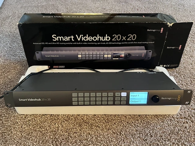BLACK MAGIC DESIGN 20X20 SMART VIDEO HUB 20 x 10 bit SD-SDI/HD-SDI /6G-SDI-READ!