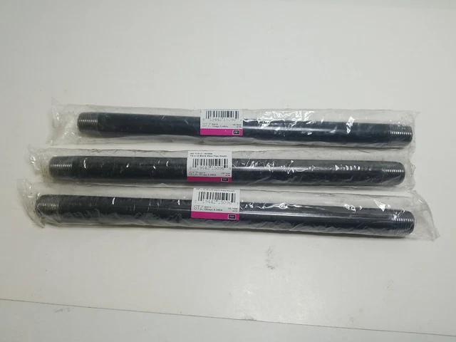 Lot of 3 - Nipple Black 1/2" x 12" 501068
