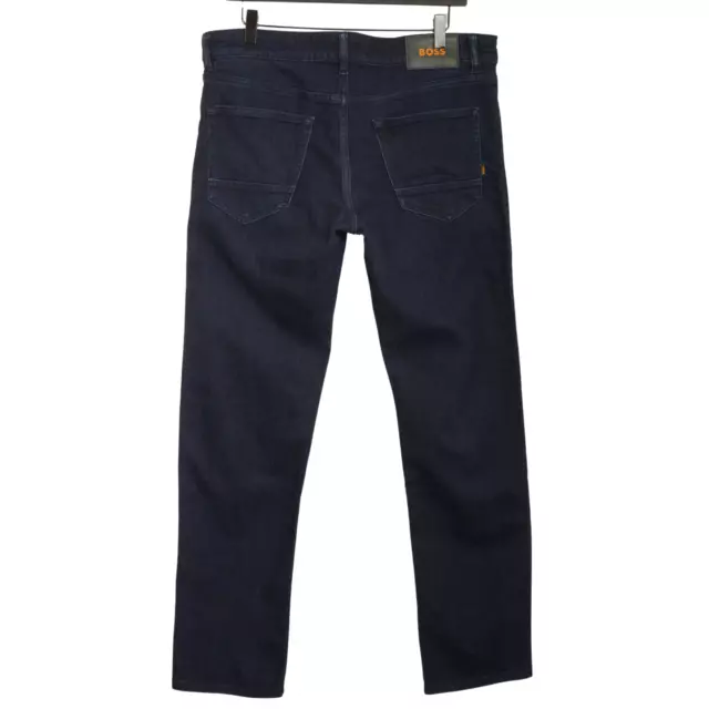 Uomo HUGO BOSS Jeans Blu Cotone Elastico Regular Taglia W34 L32 JJF695