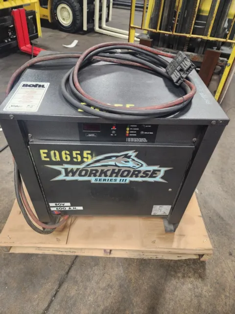 GNB Tubular LMX Forklift Battery (GCW3056) & AES WorkHorse Charger (17H08313)