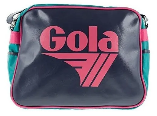 Borsa A Tracolla Gola Redford Vintage Stile Navy Teal Fuchsia Style Nuova