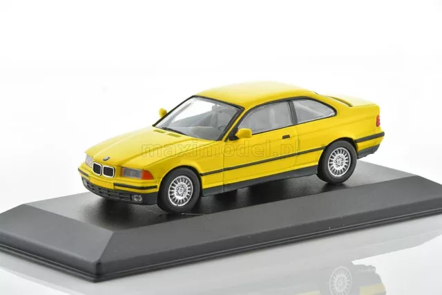 BMW 3-series Coupe E36 yellow 1/43 MINICHAMPS 430023321