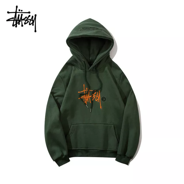 Felpa uomo con cappuccio Stussy pullover inverno caldo maglione top pullover