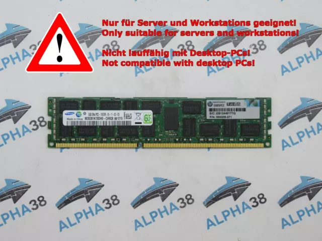 Samsung 8GB DDR3-1333 PC3-10600R M393B1K70DH0-CH9 RAM Server Speicher