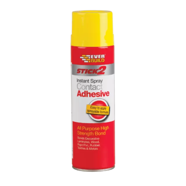EVERBUILD STICK2 SPRAY CONTACT ADHESIVE EXCELLENT ADHESION & BOND STRENGTH 500ml