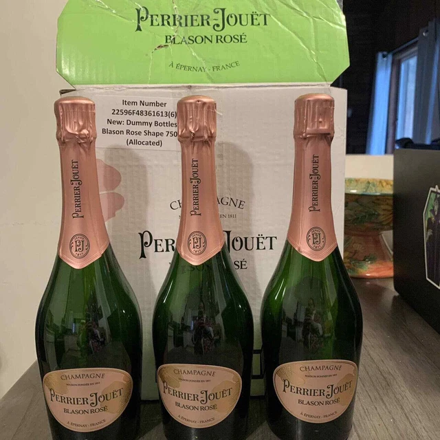 Perrier-Jouët BLASON ROSE’ 750ML Sealed Dummy FACTICES Display Bottle NEW