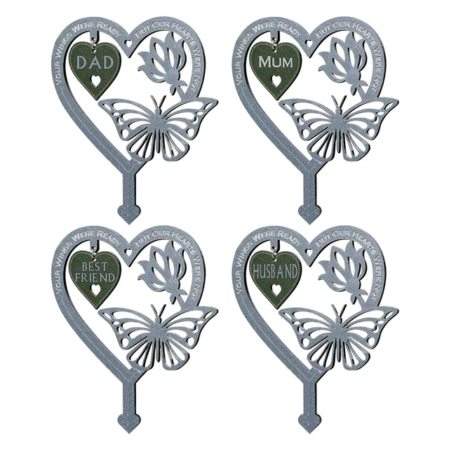 Butterfly Yard Stakes Garden Sign Insert Memorial Butterfly Stake Dekorationen