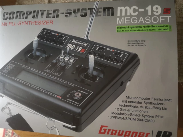 GRAUPNER MC- 19S Remonte Control 3D-Rotary Programming System EUR 195 ...