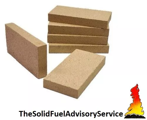 8 x Vermiculite Villager Fire stove bricks brick firebrick firebricks 9" x 4.5"