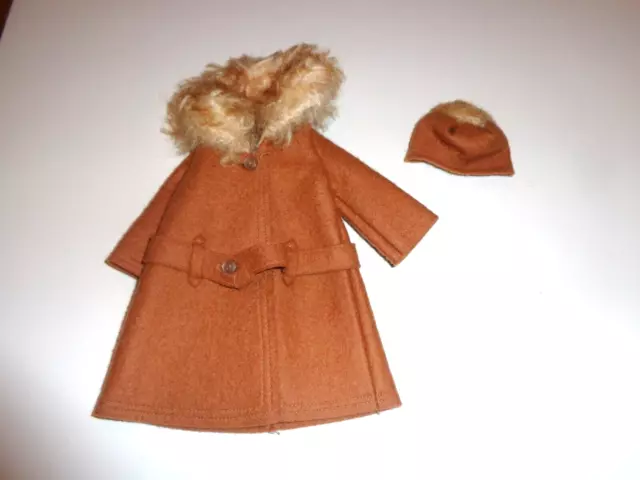 Vintage Barbie #819 Its Cold Outside Outfit Complete Coat Hat Set Exc Plus