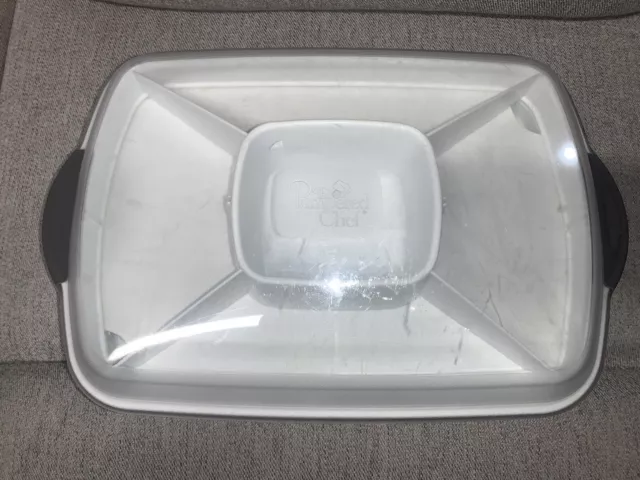 Pampered Chef Chillzanne Rectangle Veggie Dip Tray Deviled Eggs Server