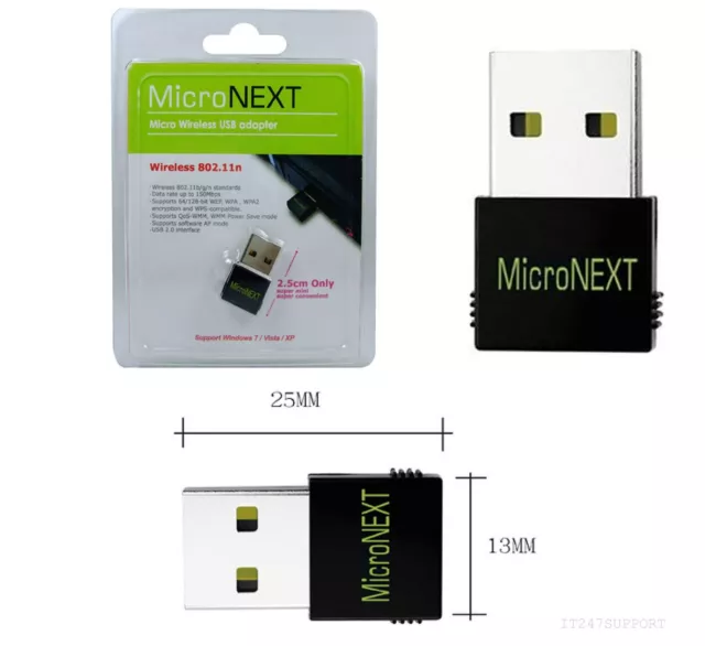 Mini USB WIFI Dongle Wireless N  Adapter 802.11n Network Adaptor 150mbps RRP £20