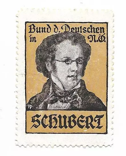 Y19847/ Reklamemarke Schubert  Bund der Deutsche in Nieder-Österreich