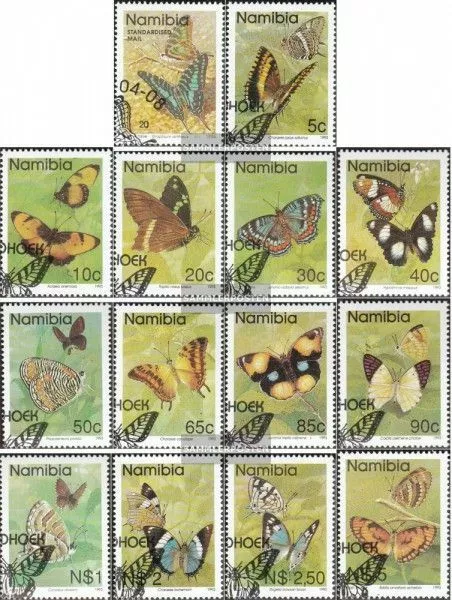 Namibia 751-763,771 (kompl.Ausg.) gestempelt 1993 Schmetterlinge