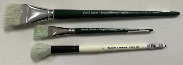 Frank Clarke Simply Painting & Winsor & Newton Watercolour 3 Brush Collection