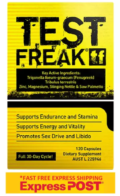 Pharmafreak Test Freak | 120 Caps | Testosterone Booster | Stamina | Vitality