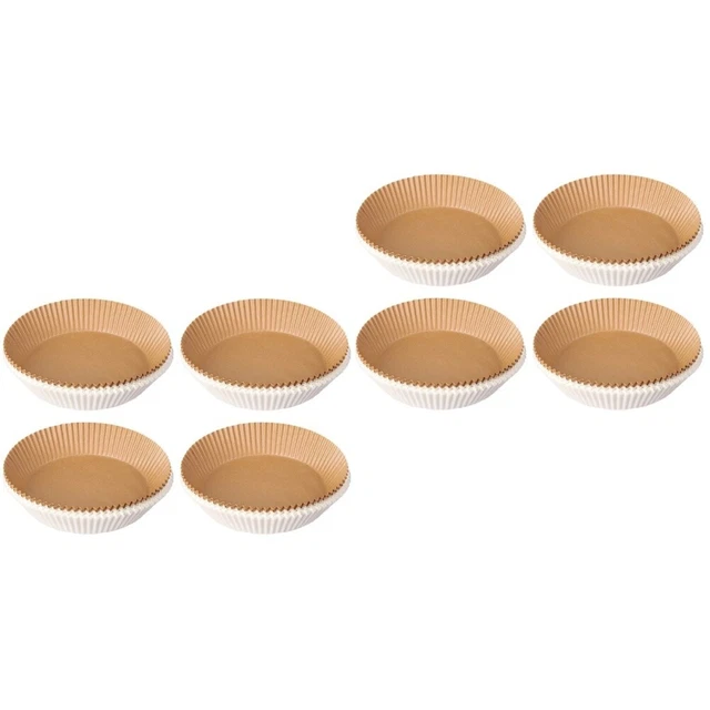 100 Fogli Di Carta Pergamena Rotonda 12,7 Cm - Antiaderente, Resistente Al Calore, Per Forno, Microonde E Friggitrice Ad Aria