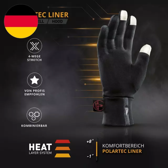 THE HEAT COMPANY – Polartec Liner - Warme Touchscreen Handschuhe Für Damen & Her 3