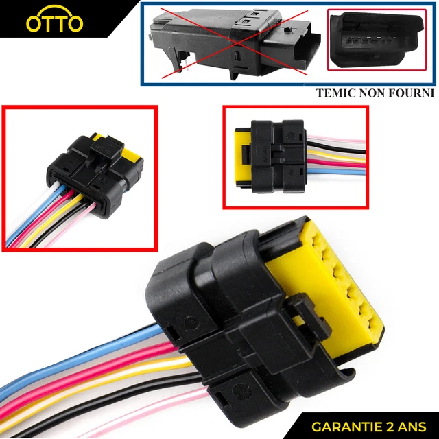 Prise Faisceau Boitier Papillon Pour Citroën Peugeot Renault - Câble 6 Broches - 120mm