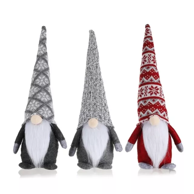 Long Hat Christmas Festive Gnomes Figurines for Shop Window Party Decor Gifts