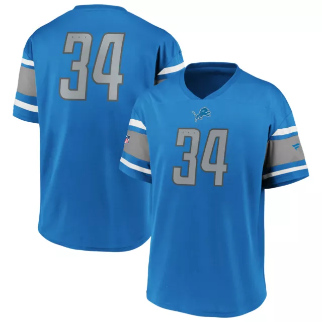 NFL Detroit Lions 34 Maillot Shirt Polymesh Franchise Supporters Iconic Jersey