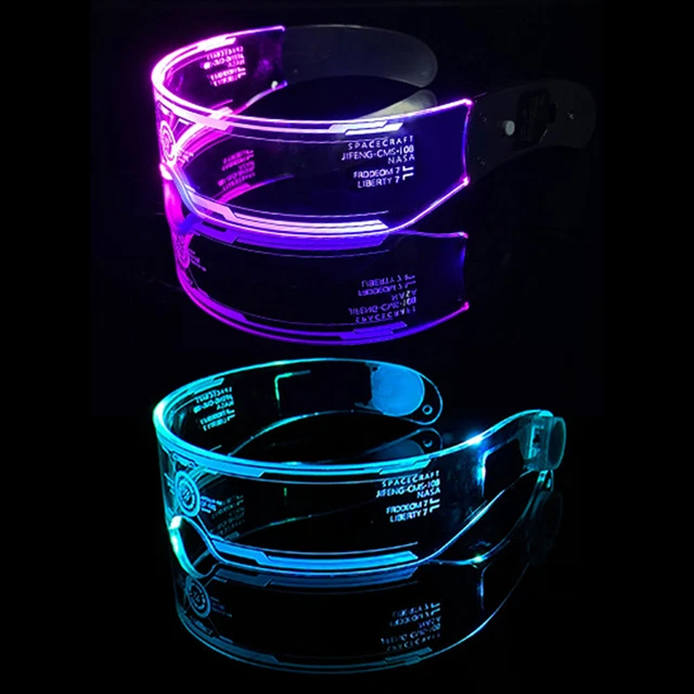 LEDVISIERBRILLE, LEUCHTENDE BRILLE für Cosplay, RaveFestivals