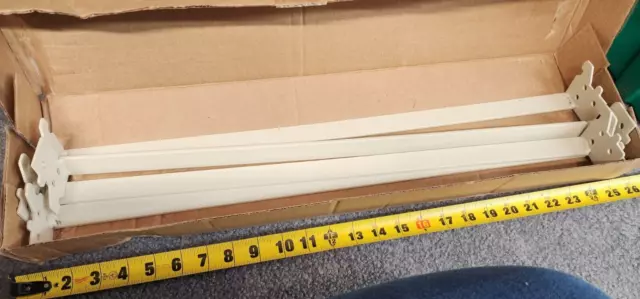 Lot of 4 Lozier LXB201PLT 2' x 1" Unpunched Welded Crossbar 1"H Platinum NeW
