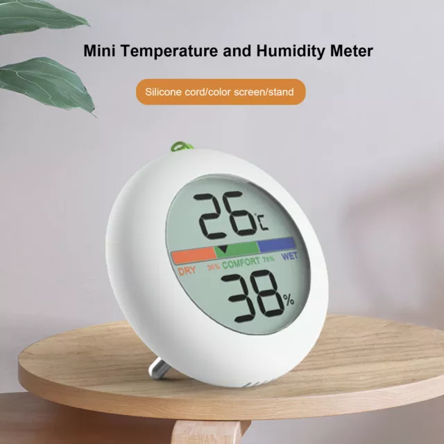 DOQAUS Digital LCD Hygrometer Indoor Thermometer Humidity Gauge Humidity  Monitor for Home, Bedroom, Baby Room, Office, Greenhouse (Yellow) 