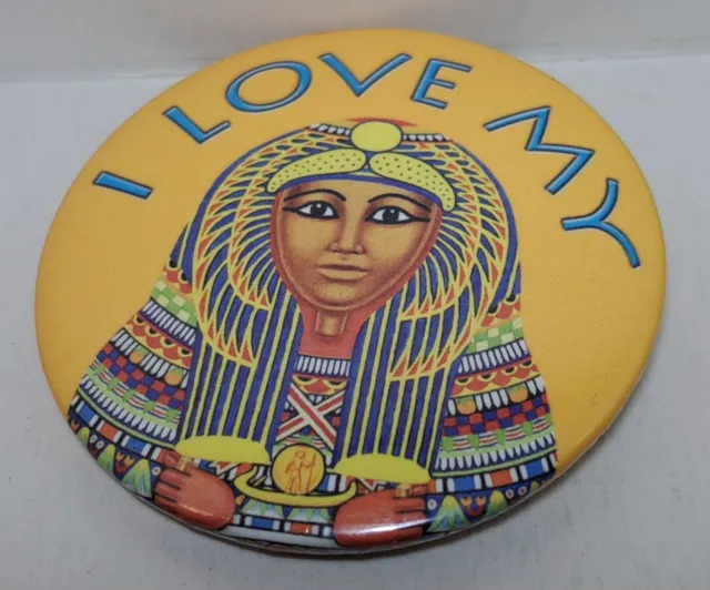 British Museum I Love My Mummy Pin Badge Button Egyptian Egypt Collectable