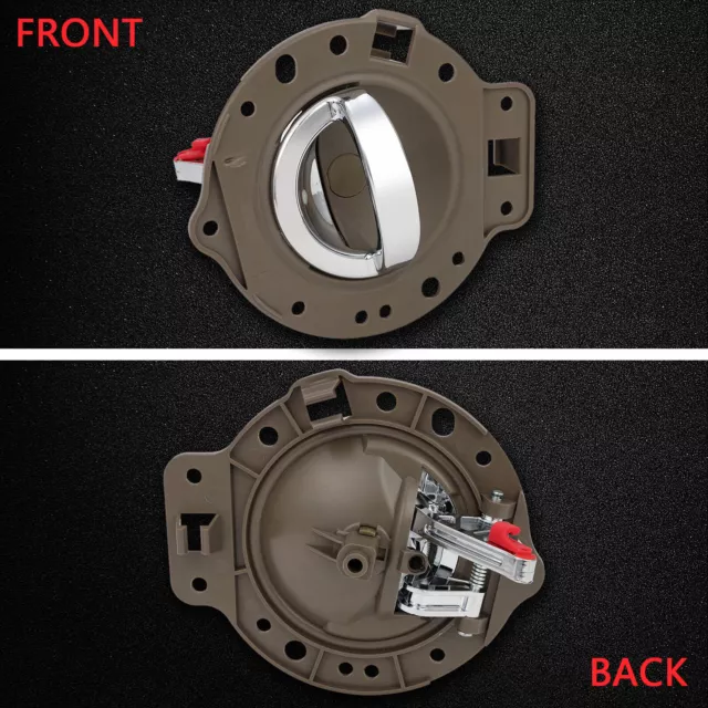 Inside Door Handle Rear Passenger For Jeep Commander 2006-2010 Khaki & Chrome 3