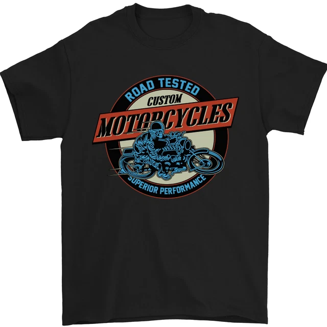 T-shirt Biker Route 66 Lucky - Haute Qualité - Tailles S à XXXL + Enfants - Noir